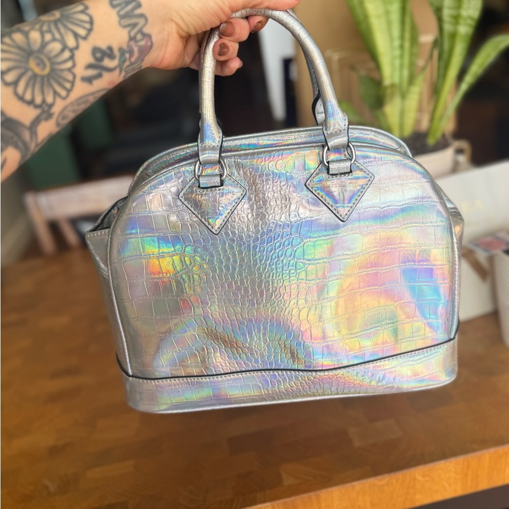 Never used Paris Hilton Holographic Croc-Embossed Women's Bag - Picture 12 of 17